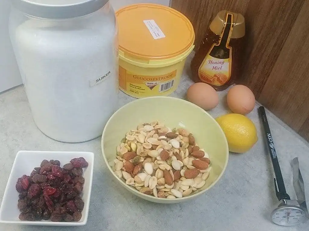 Zachte huisgemaakte nougat ingrediënten