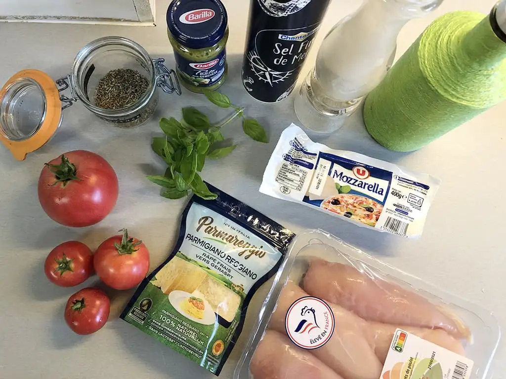 Kip caprese uit de oven ingrediënten