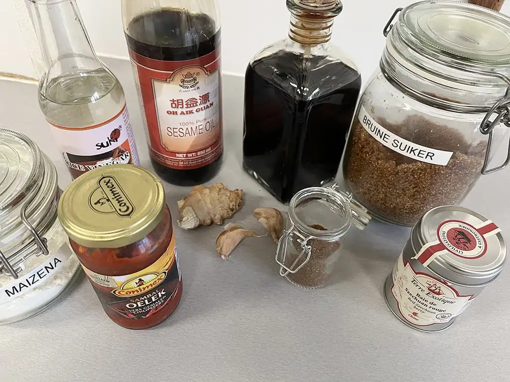 Szechuan woksaus ingrediënten