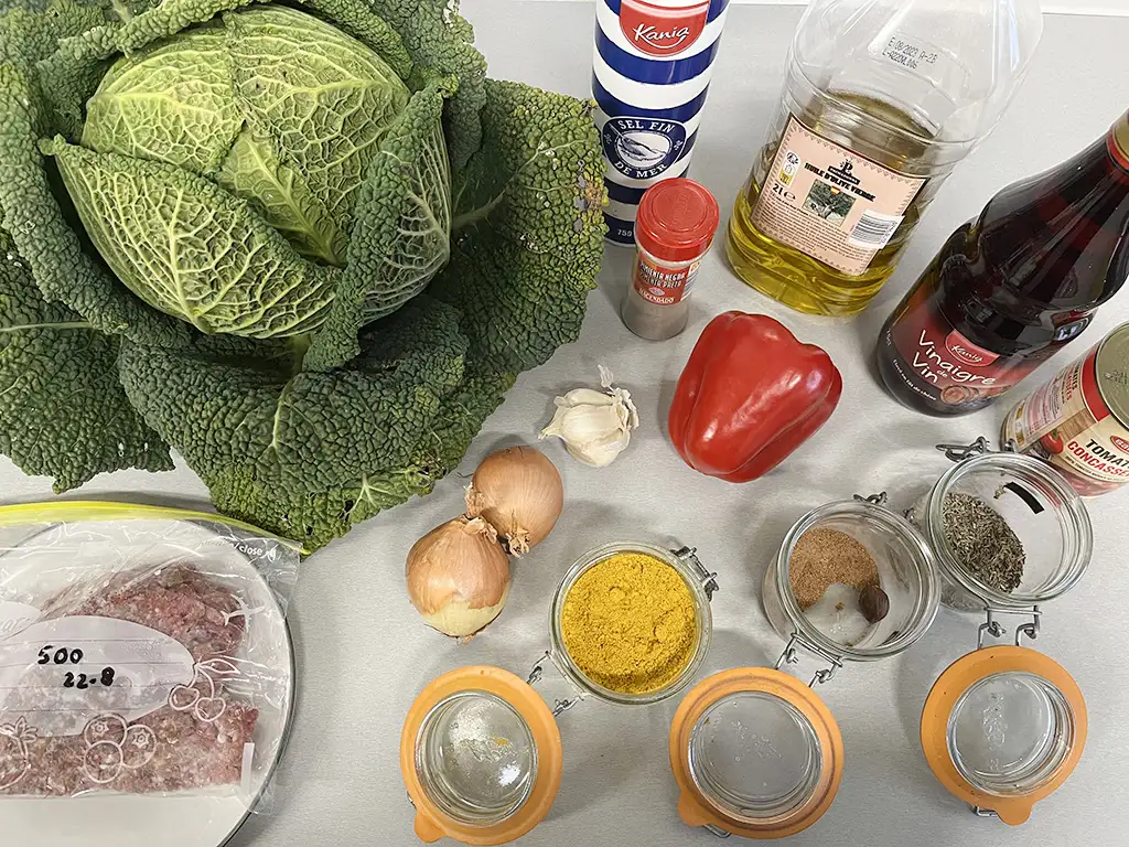 Gevulde koolrolletjes ingrediënten