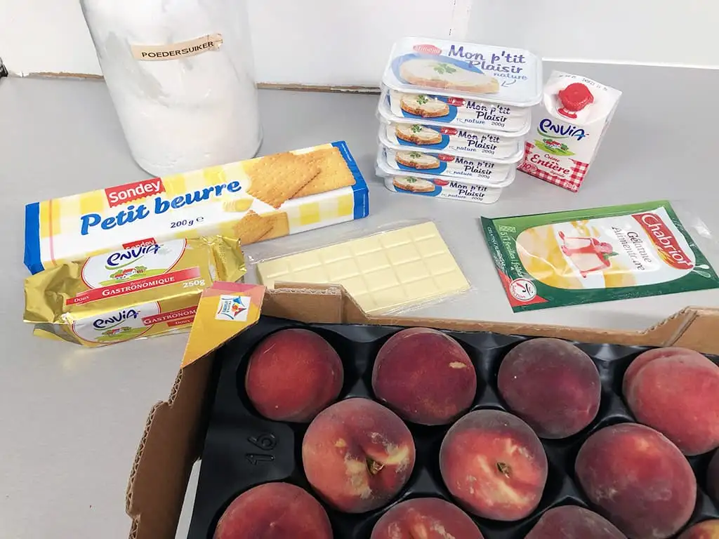 Perzik cheesecake ingrediënten