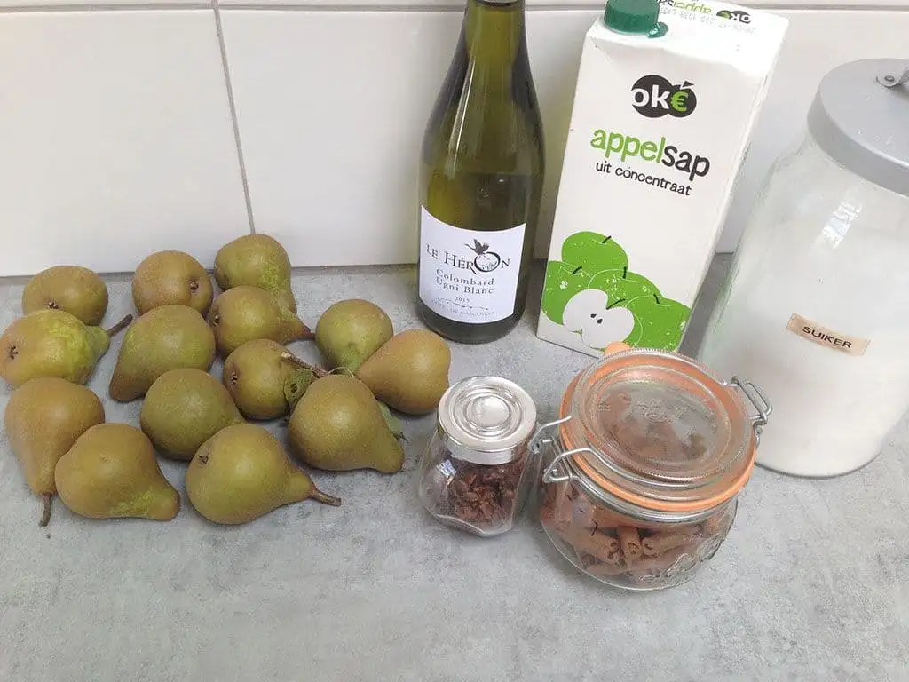 Blanke stoofpeertjes ingrediënten