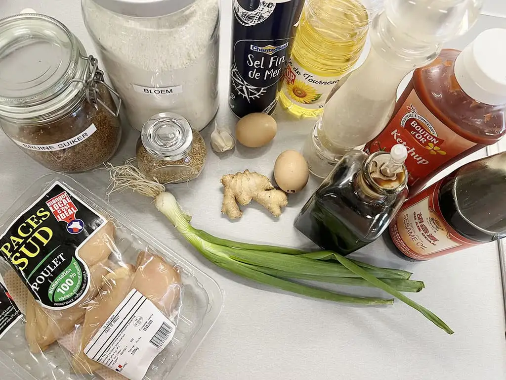 Sticky sesamkip ingrediënten