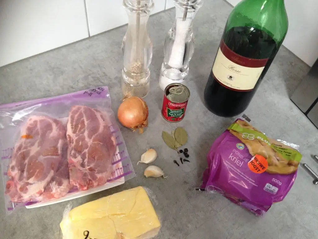 Gestoofde schouderkarbonade ingrediënten