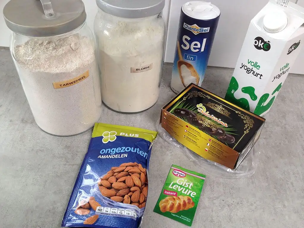 Noten-dadelbrood ingrediënten