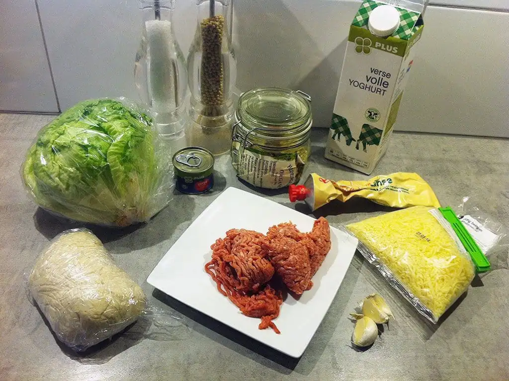 Pizza taco ingrediënten