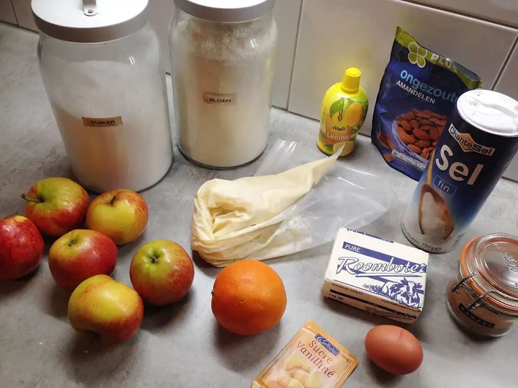 Appelkruimelvlaai ingrediënten