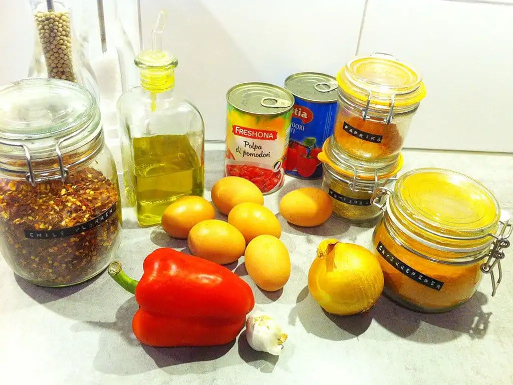 Shakshuka ingrediënten