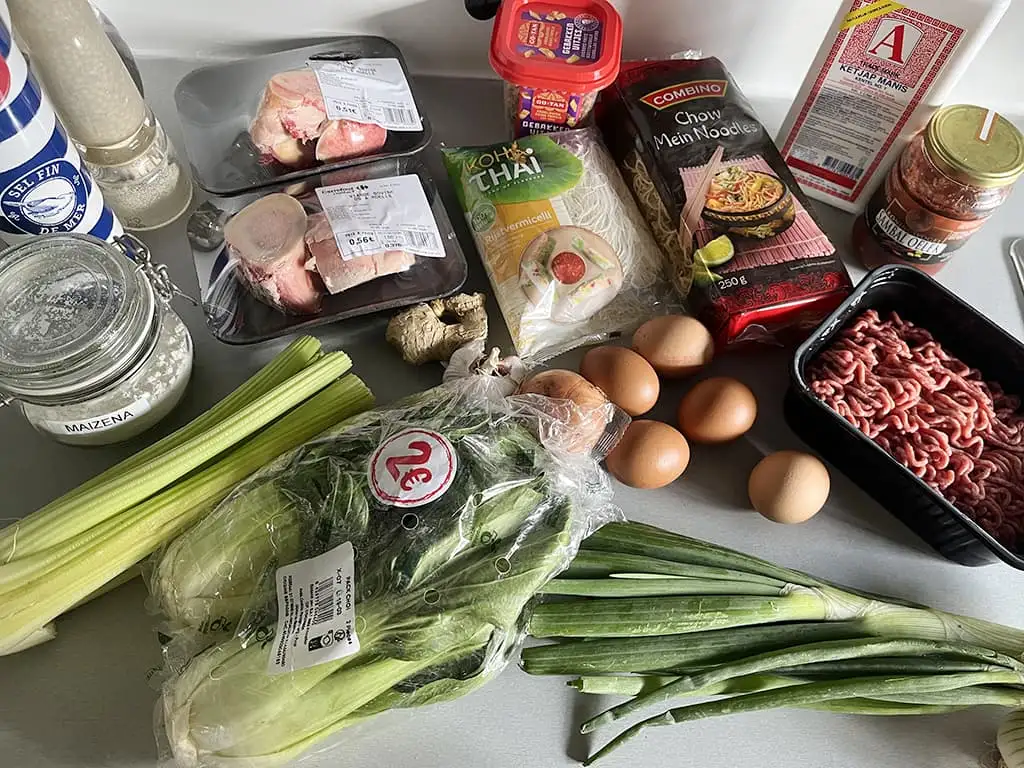 Bakso soep ingrediënten