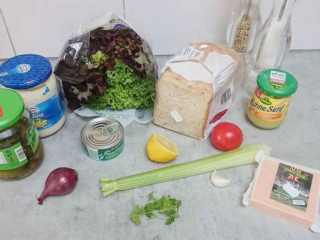 Tuna melt sandwich ingrediënten