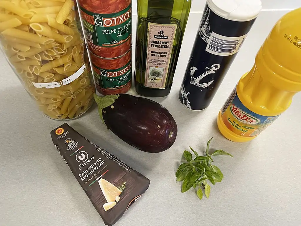Pasta alla norma ingrediënten
