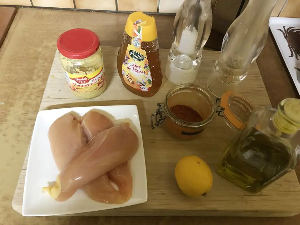 Honing-mosterd kip ingrediënten