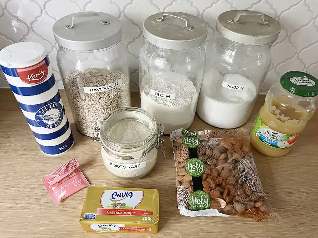 Havermoutkoekjes met appelmoes ingrediënten