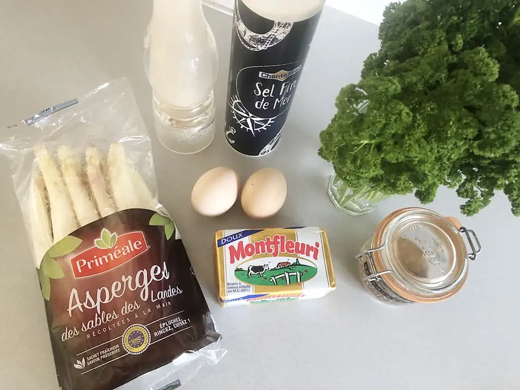 Asperges à la Flamande ingrediënten
