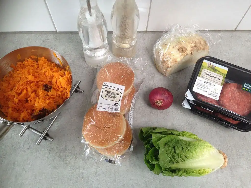 'Winterse' hamburgers ingrediënten