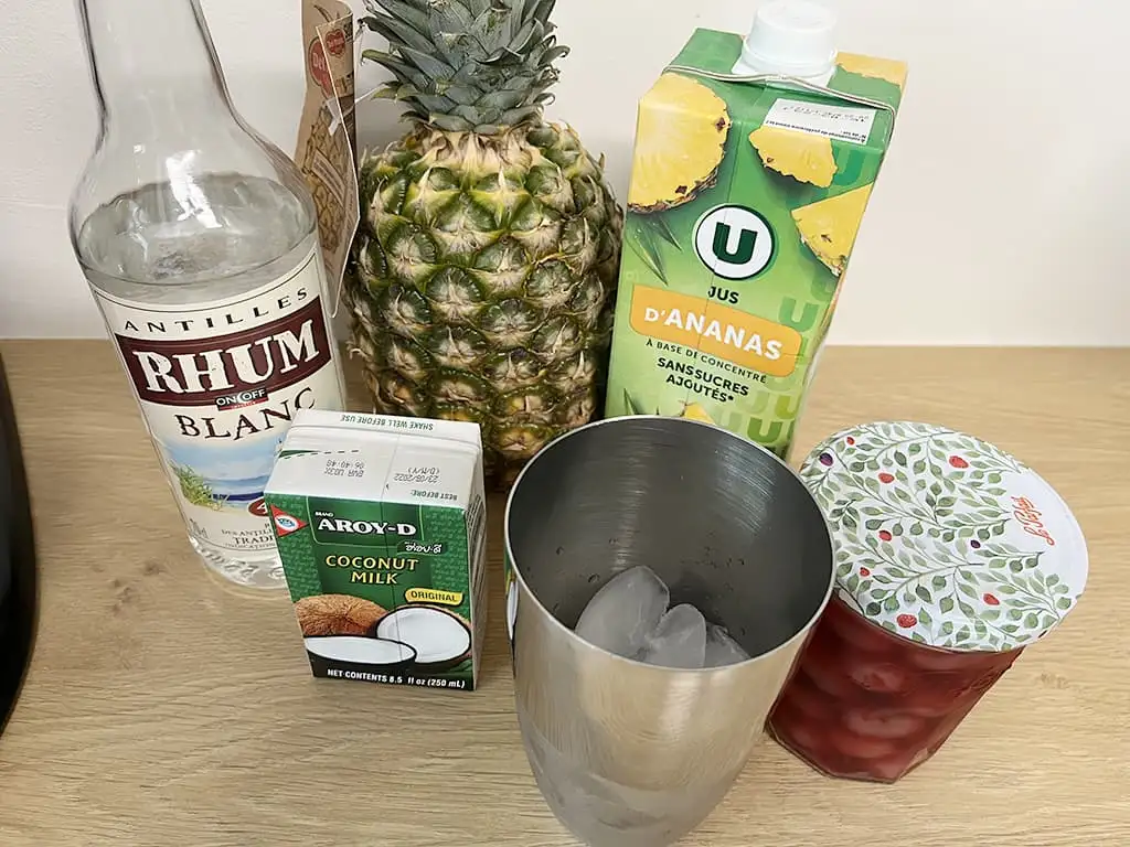 Piña colada ingrediënten