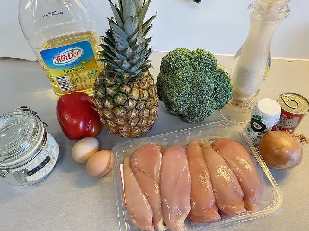 Kip in zoetzure saus ingrediënten