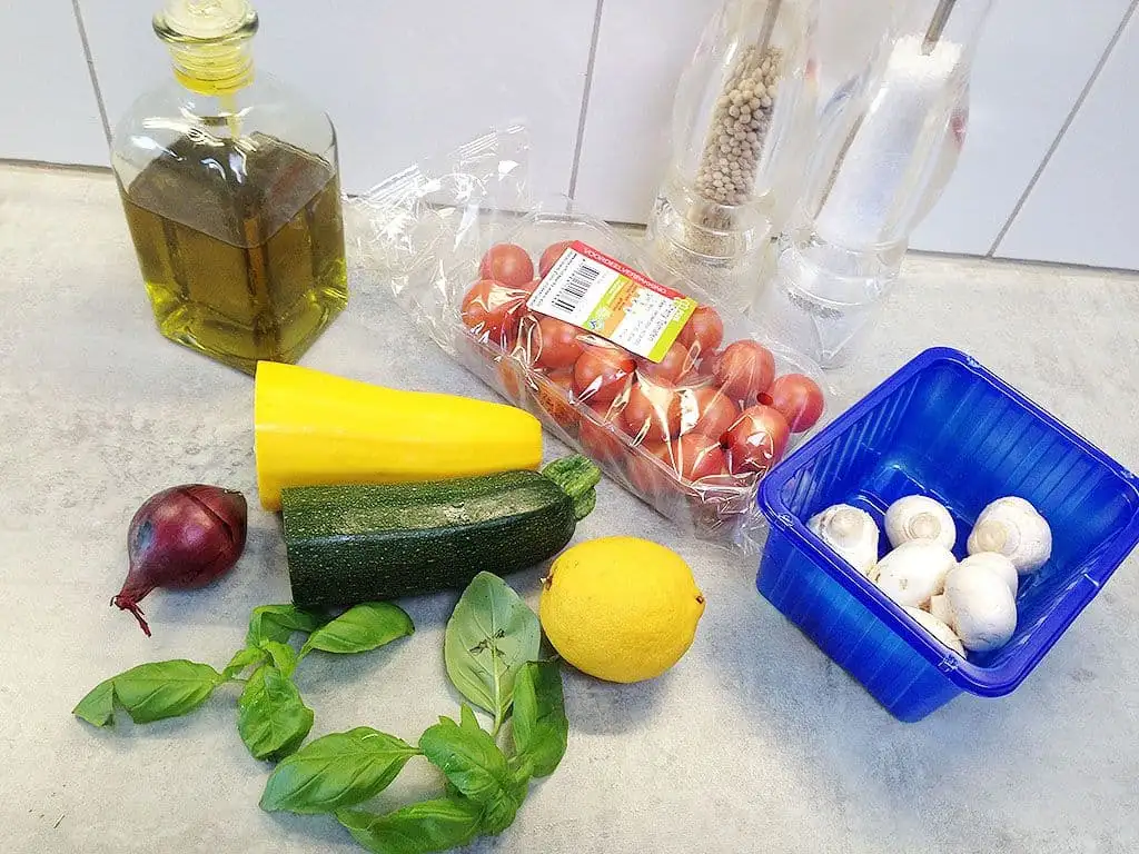 Gegrilde groentenspiesen ingrediënten