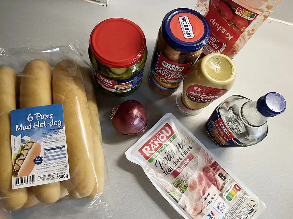 Hotdogs ingrediënten