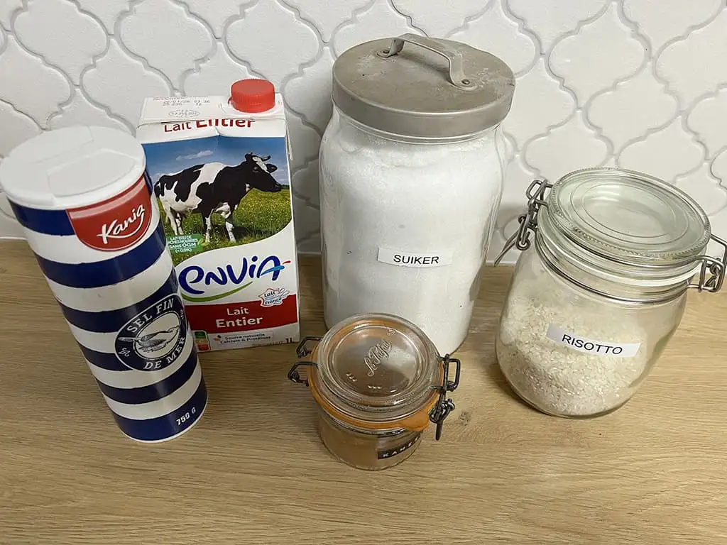 Rijstepap basisrecept ingrediënten