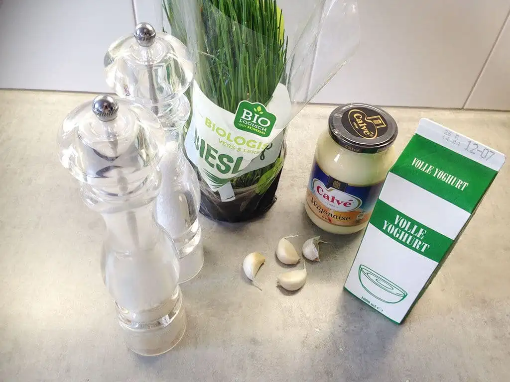 Knoflooksaus ingrediënten