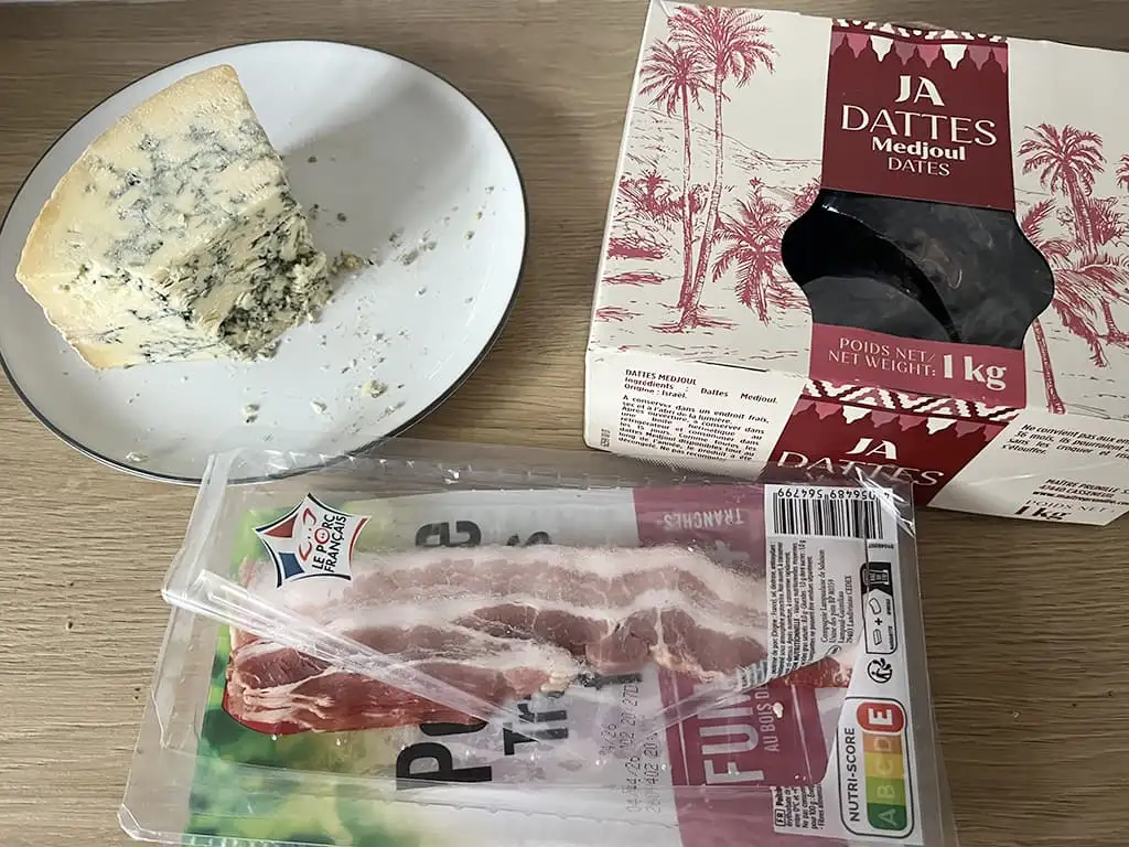 Warme gevulde dadels ingrediënten