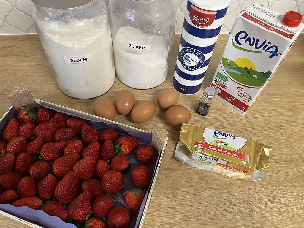 Aardbeientaart (tarte aux fraises) ingrediënten