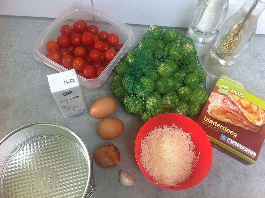 Spruitjesquiche ingrediënten