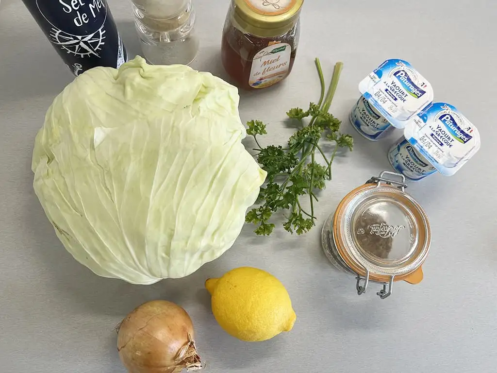 Witte kool salade ingrediënten