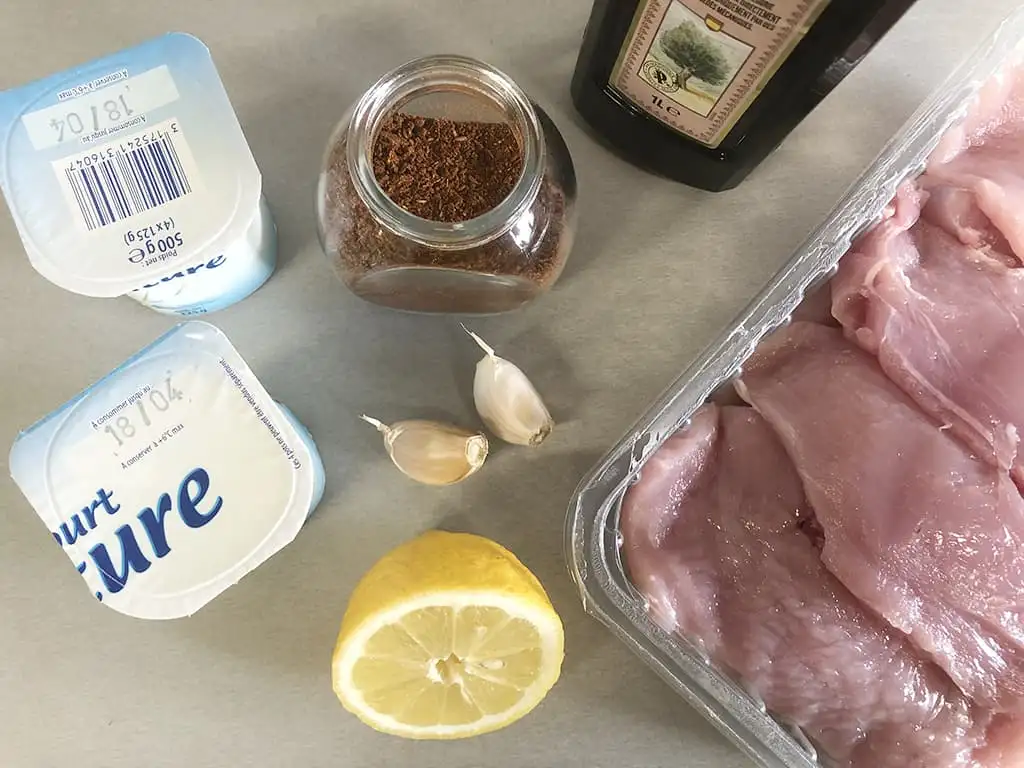 Kalkoen tandoori spiesjes ingrediënten