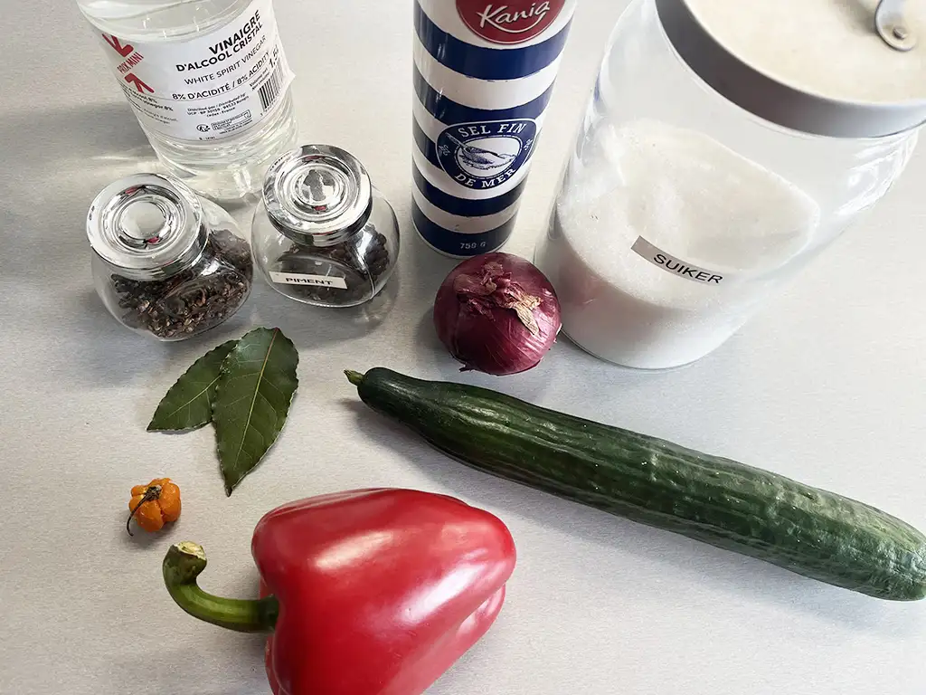 Surinaams zuurgoed ingrediënten