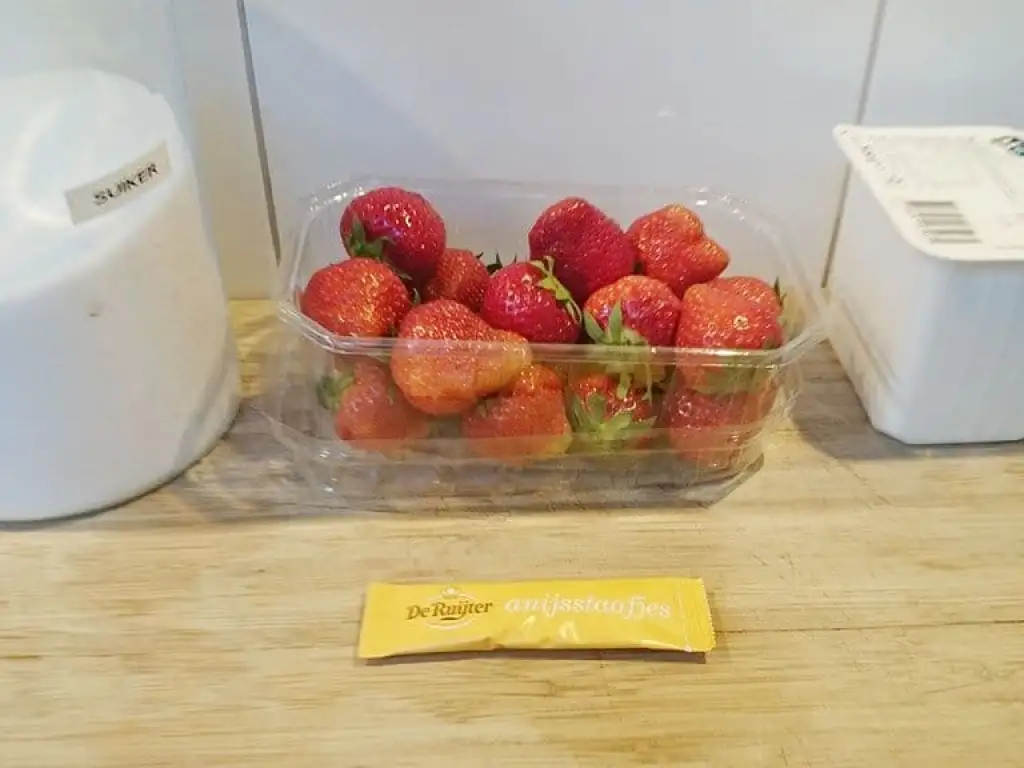 Aardbeienkwark met anijs ingrediënten