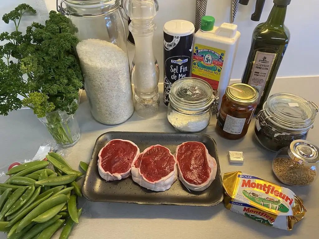 Tournedos met sugar snaps ingrediënten