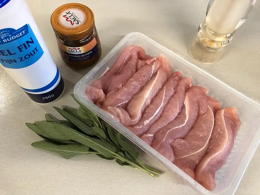 Kalkoenrolletjes met zongedroogde tomaten ingrediënten