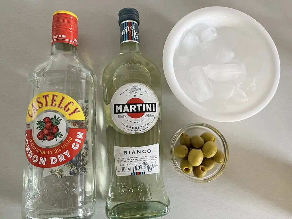 Dry martini ingrediënten
