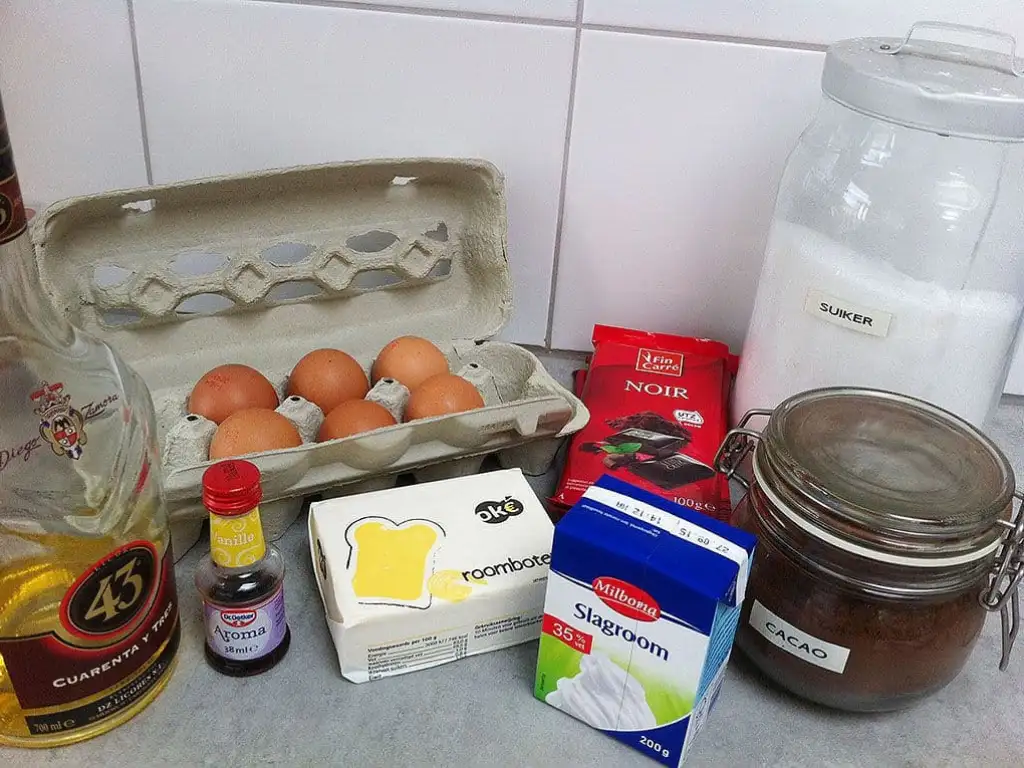 Glutenvrije chocoladecake ingrediënten