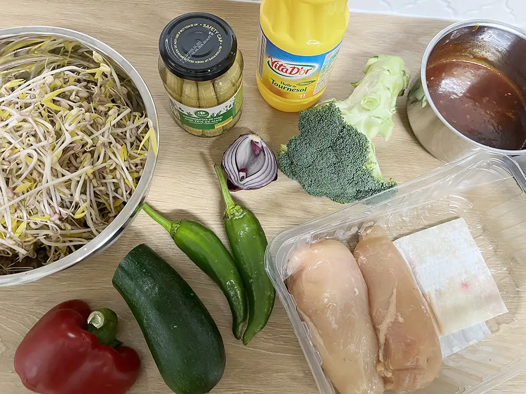 Zoetzure kip ingrediënten