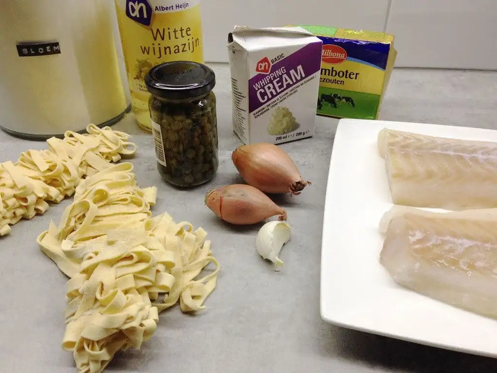 Kabeljauw met romige kappertjessaus ingrediënten