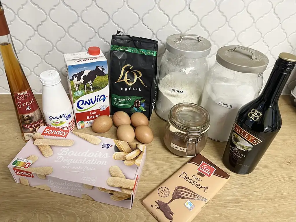 Baileys trifle met koffie ingrediënten