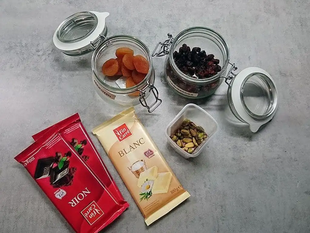 Feestelijke kerst chocolade ingrediënten