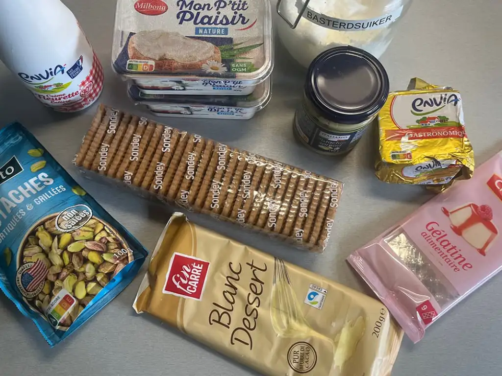 Pistache cheesecake ingrediënten