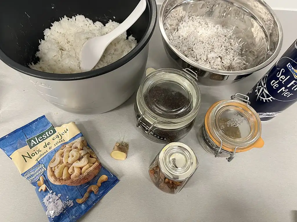 Kokosrijst ingrediënten
