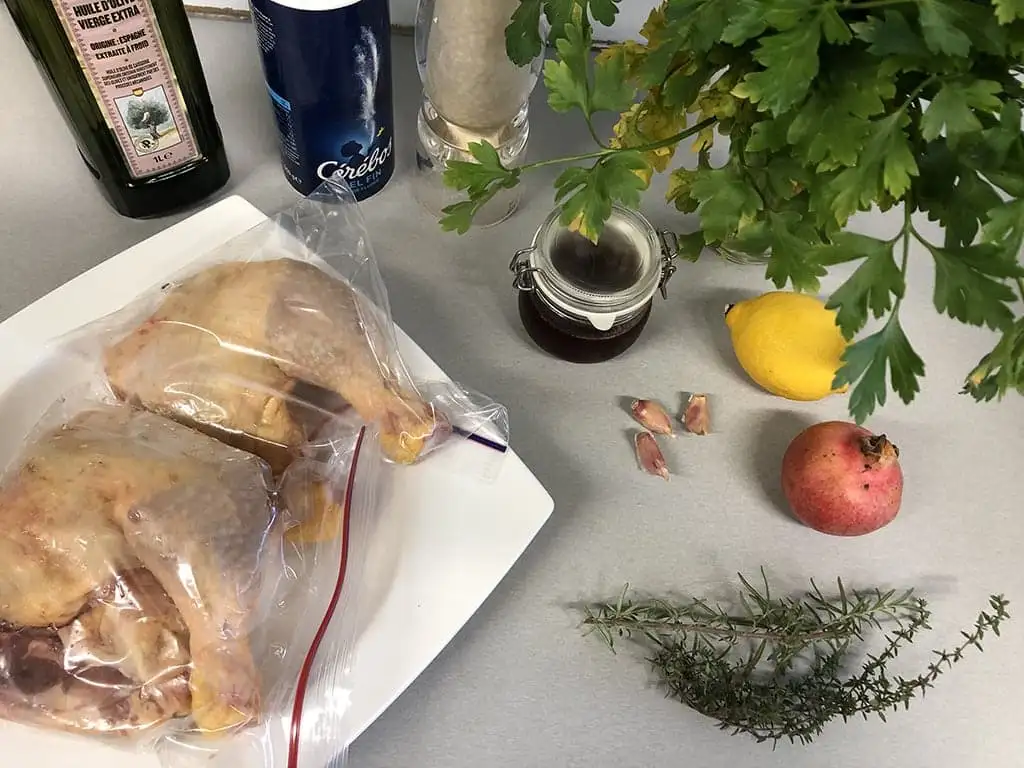 Kip met granaatappelmelasse ingrediënten