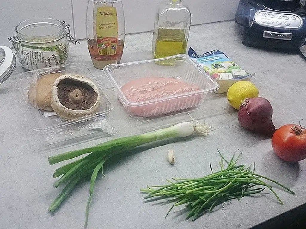 Kalkoenfilet met gevulde champignon ingrediënten