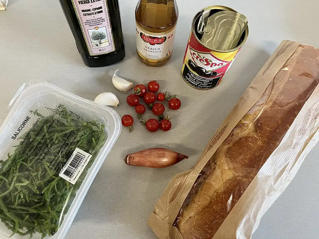 Zeekraal salade ingrediënten