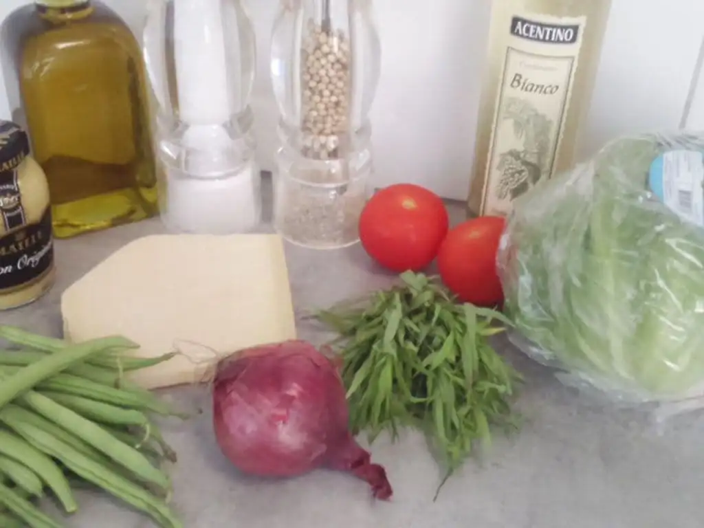 Dragonsalade met sperziebonen ingrediënten