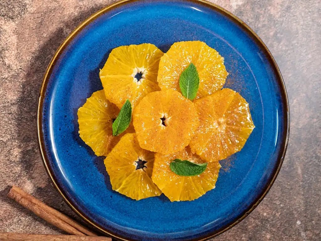 Marokkaanse sinaasappelsalade met kaneel ingrediënten