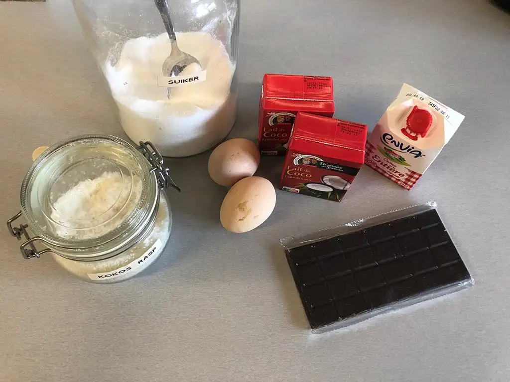 Kokosijs ingrediënten