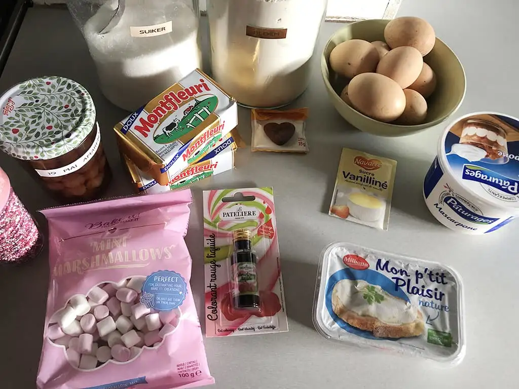 Amarena kersen en mascarpone taart ingrediënten