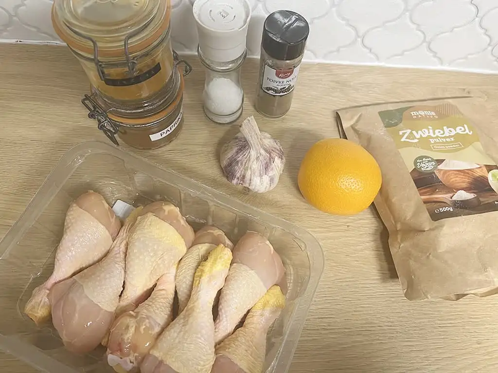 Drumsticks uit de oven ingrediënten